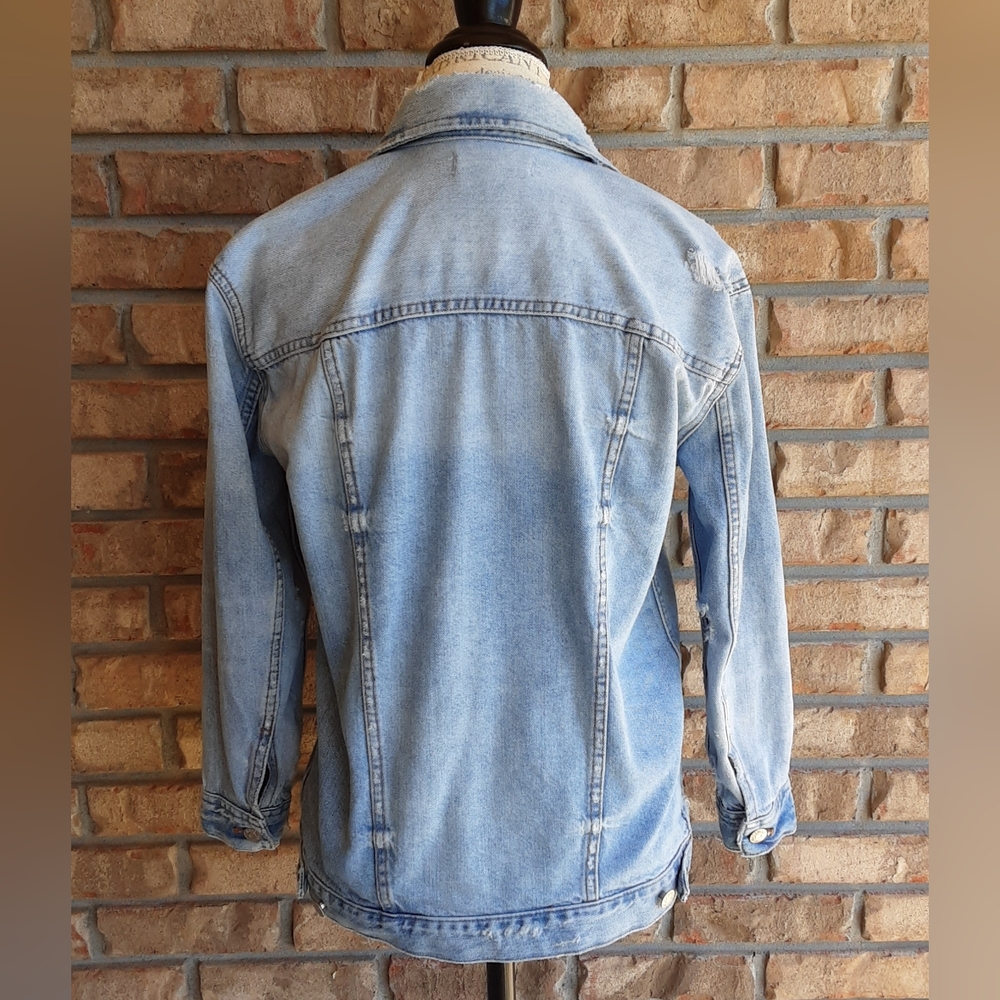 Madewell Classic Blue Distressed Denim Jacket - Picture 4 of 7
